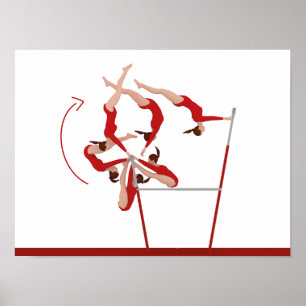 Fantastisches Gymnastik-Plakat - ungleiche Stangen Poster