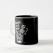 Fantastisches Halloween Skull für immer Zweifarbige Tasse (Vorderseite Links)
