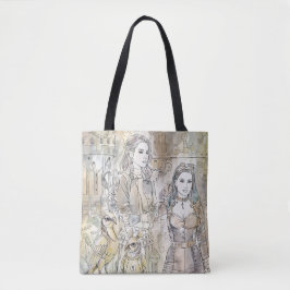 Fantastisches handgezeichnet Steampunkgirl Tasche