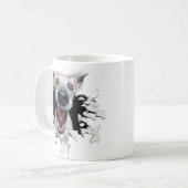 Fantastisches Hundegesicht Kaffeetasse (Vorderseite Links)