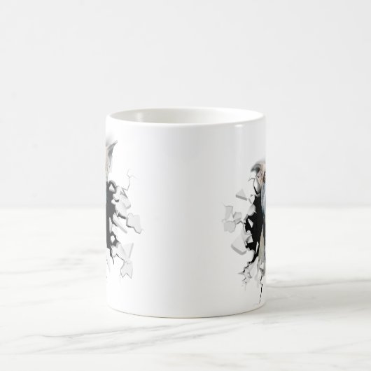 Fantastisches Hundegesicht Kaffeetasse (Mittel)