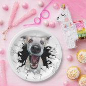 Fantastisches Hundegesicht Pappteller (Party)