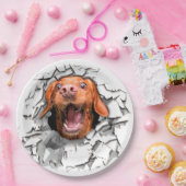 Fantastisches Hundegesicht Pappteller (Party)