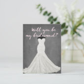 Fantastisches Kleid | Bridesmaid Einladung (Stehend Vorderseite)