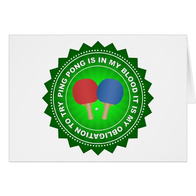 Fantastisches Klingeln Pong Schild (Vorderseite (Horizontal))