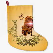 Fantastisches Mikrofon und Clef Großer Weihnachtsstrumpf (Vorderseite)