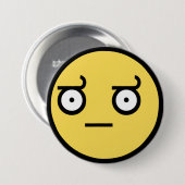 Fantastisches Missbilligungs-Gesicht Button (Vorne & Hinten)