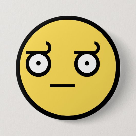 Fantastisches Missbilligungs-Gesicht Button (Vorderseite)
