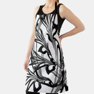 Fantastisches modernes Art Design Schwarz-Weiß-Dsc Schürze