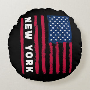 Fantastisches New York USA Vereinigte Staaten Amer Rundes Kissen