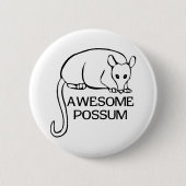 Fantastisches Opossum Button (Vorderseite)