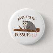 Fantastisches Opossum Button (Vorderseite)