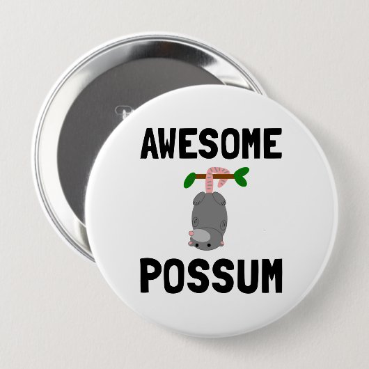 Fantastisches Opossum Button (Vorne & Hinten)