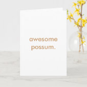 fantastisches Opossum Karte (Gelbe Blume)