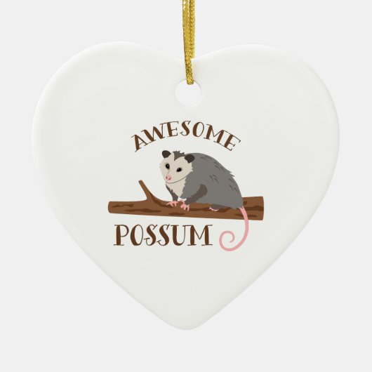 Fantastisches Opossum Keramikornament (Vorne)