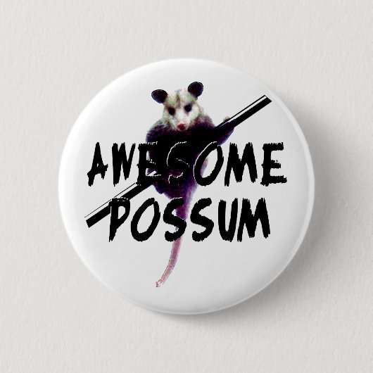 Fantastisches Opossum-Opossum Button (Vorderseite)