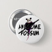 Fantastisches Opossum-Opossum Button (Vorne & Hinten)