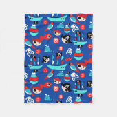 Fantastisches Piratenmuster Fleecedecke (Vorderseite)