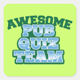 Fantastisches Pub-Quiz TEAM! Quadratischer Aufkleber