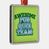 Fantastisches Pub-Quiz TEAM! Silbernes Ornament (Rechts)