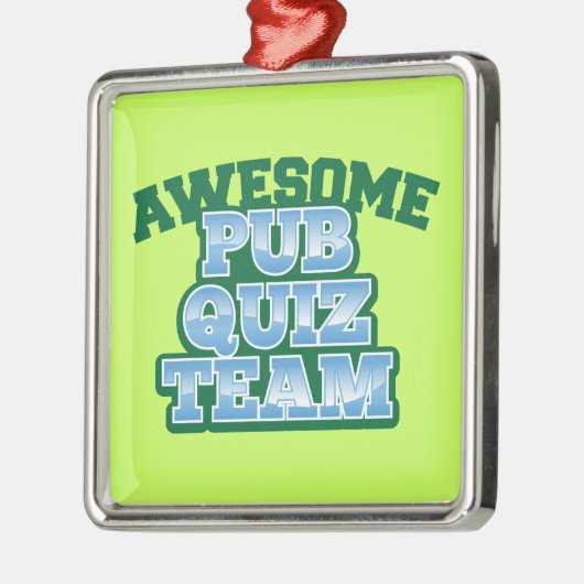 Fantastisches Pub-Quiz TEAM! Silbernes Ornament (Links)