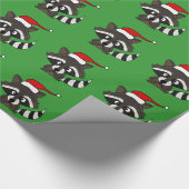Fantastisches Raccoon-Weihnachtsverpackungs-Papier Geschenkpapier (Ecke)