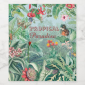 Fantastisches Regenwaldparadies Weinetikett (Einzelnes Label)