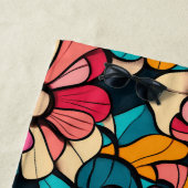 Fantastisches Retro-Muster in Berry & Orange Strandtuch (Beispiel)