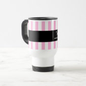 Fantastisches Rosa der BERATER des LEHRERS Stripes Reisebecher (Vorderseite Links)