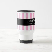 Fantastisches Rosa der BERATER des LEHRERS Stripes Reisebecher (Mittel)