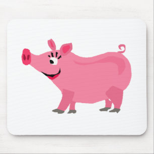 Fantastisches rosa Schwein-tragende Mousepad