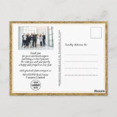 Fantastisches Silvesterfestival Gold Snowflakes Fo Postkarte (Rückseite)