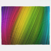 Fantastisches Spektrum an Regenbogenfarben Fleecedecke (Vorderseite (Horizontal))