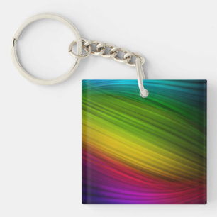Fantastisches Spektrum an Regenbogenfarben Schlüsselanhänger
