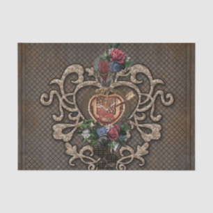 Fantastisches Steampunkherz Seidenpapier