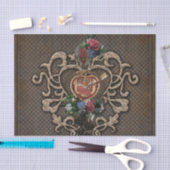Fantastisches Steampunkherz Seidenpapier (Handwerk)