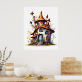 Fantastisches Tale Hütte House Poster (Küche)