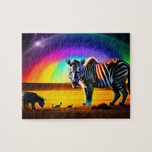 Fantastisches Tier Zebra Tiger Puzzle