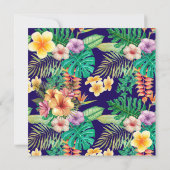 Fantastisches tropisches, blühendes Champagner-Par Einladung (Rückseite)