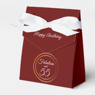 Fantastisches und 55 weißes Burgundy Gold Geschenkschachtel
