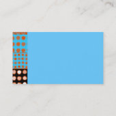 Fantastisches und farbiges Punktmuster auf Türkis Visitenkarte (Rückseite)