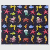 Fantastisches Wassermuster mit herrlich orangefarb Geschenkpapier (Flach)