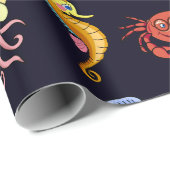 Fantastisches Wassermuster mit herrlich orangefarb Geschenkpapier (Rolleneckpunkt)
