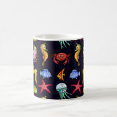 Fantastisches Wassermuster mit herrlich orangefarb Kaffeetasse (Mittel)