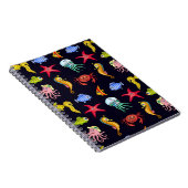 Fantastisches Wassermuster mit herrlich orangefarb Notizblock (Rechte Seite)