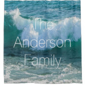 Fantastisches Wellen-Seeseeozean addieren Duschvorhang (Vorderseite)