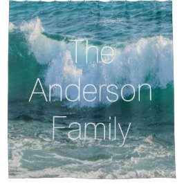 Fantastisches Wellen-Seeseeozean addieren Duschvorhang