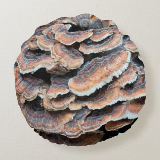 Fantastisches wildes Pilzkissen! Rundes Kissen