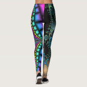Fantastisches zerbrochenes Fraktal Leggings (Rückseite)