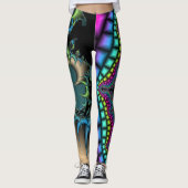 Fantastisches zerbrochenes Fraktal Leggings (Vorderseite)